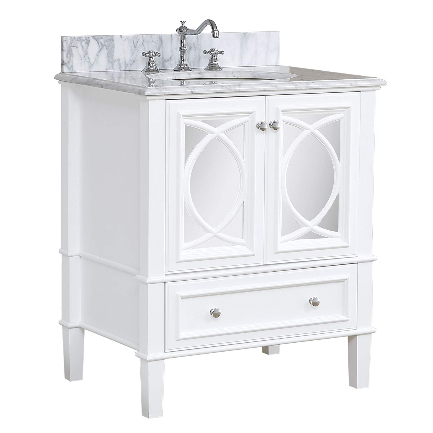 30 Bathroom Vanity with Sink and Drawers Best Of Olivia 30 Inch Bathroom Vanity Carrara White Includes Italian
