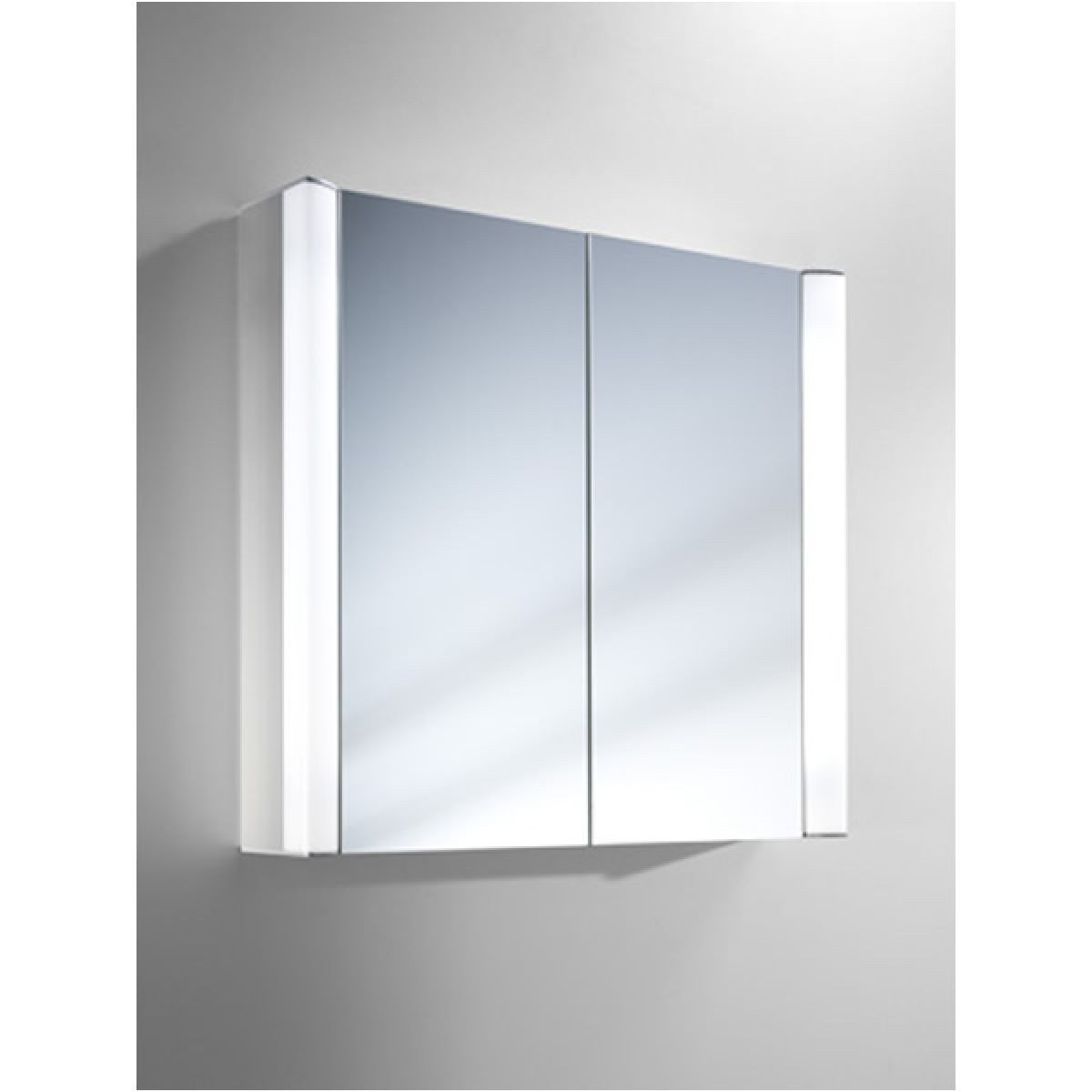 Elegant 800mm Wide Mirrored Bathroom Cabinet