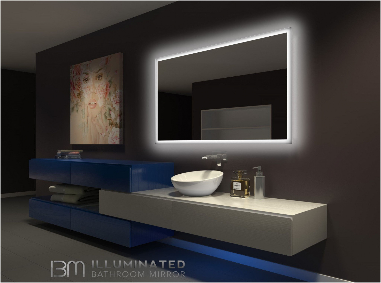 Awesome Bathroom Mirrors with Lights and Shelf