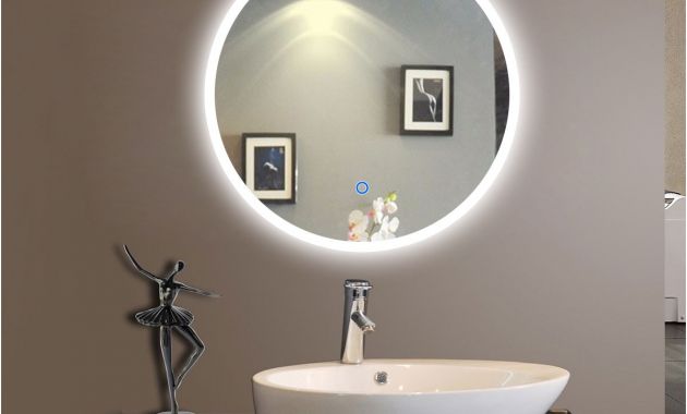Circular Bathroom Mirrors with Lights Luxury 24 X 24 In Round Led Bathroom Mirror touch button Dk Od Cl065 1