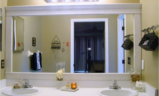 Framing Large Mirror In Bathroom Inspirational Diy Framing Bathroom Mirror Diy Decorating