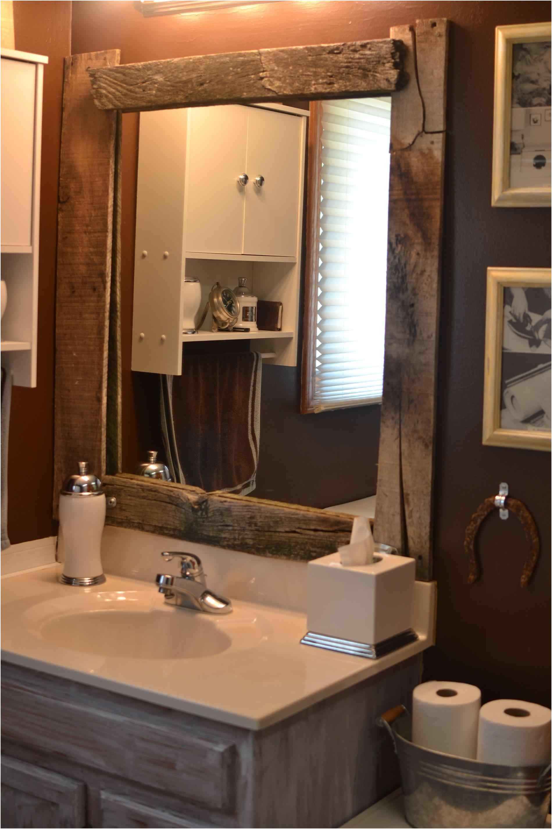 Elegant Framing Large Mirror In Bathroom