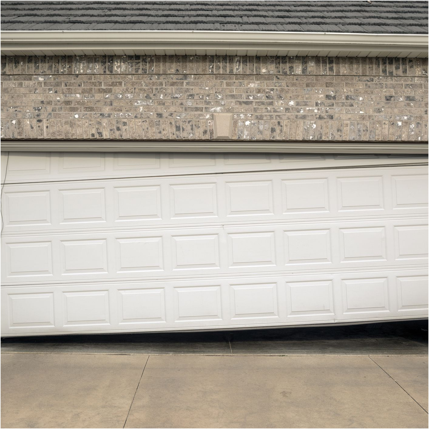 New Garage Door Shifted to One Side