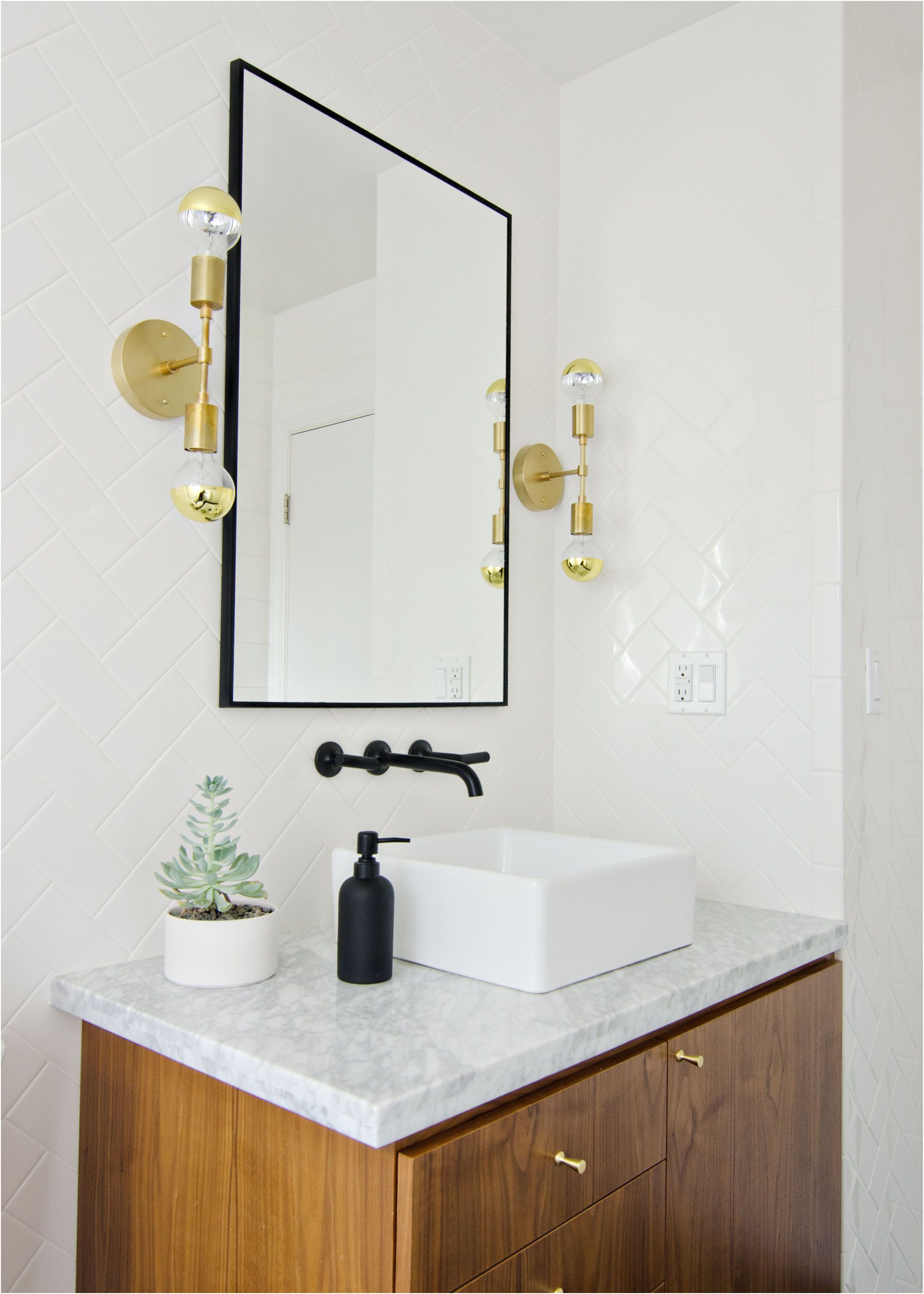 Luxury Gold Bathroom Mirror with Shelf
