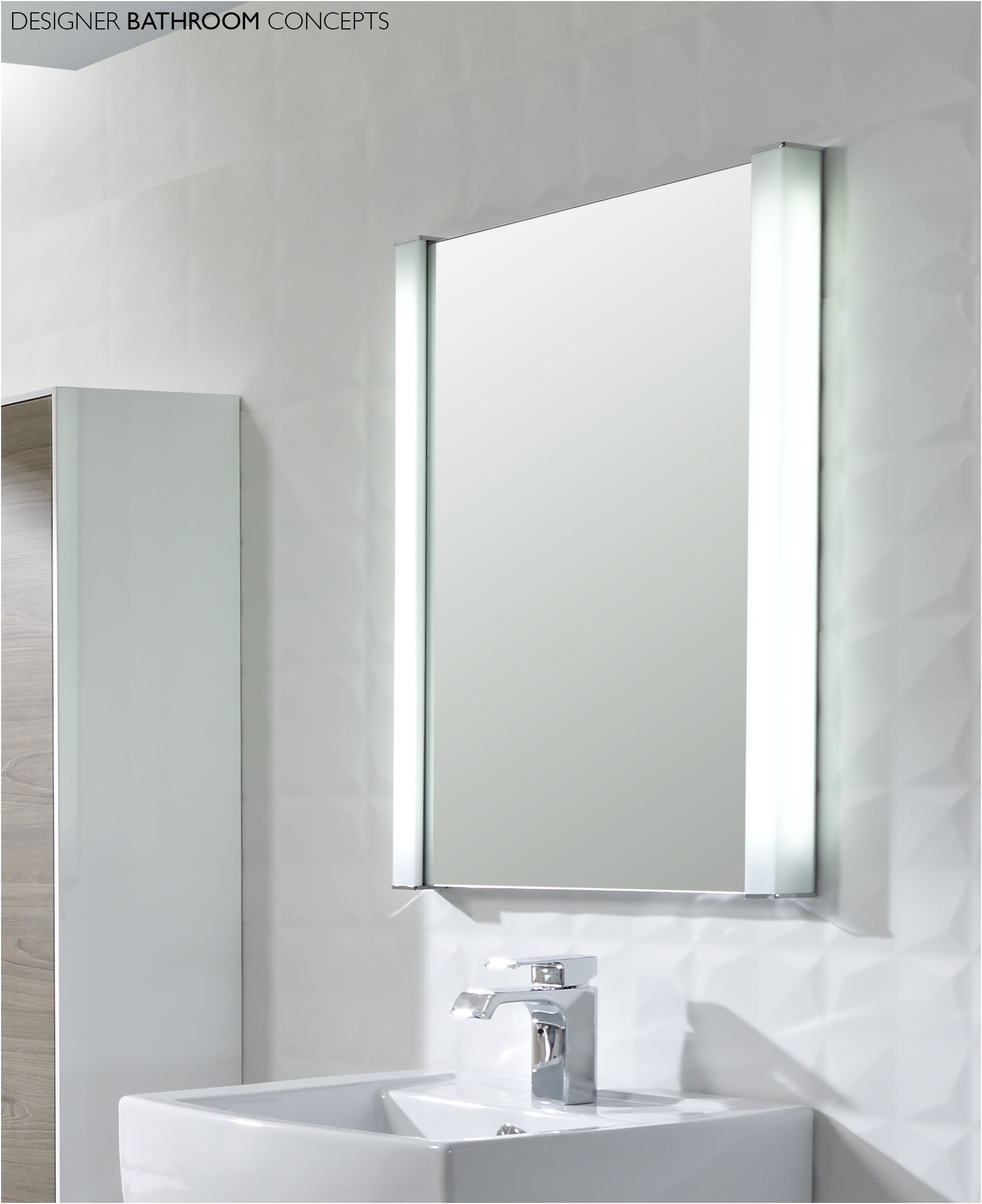 Unique Mirrored Bathroom Cabinets with Shaver Point