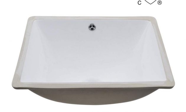 Square Undermount Stainless Steel Bathroom Sinks Luxury Kes Cupc Bathroom Rectangular Porcelain Undermount Sink White