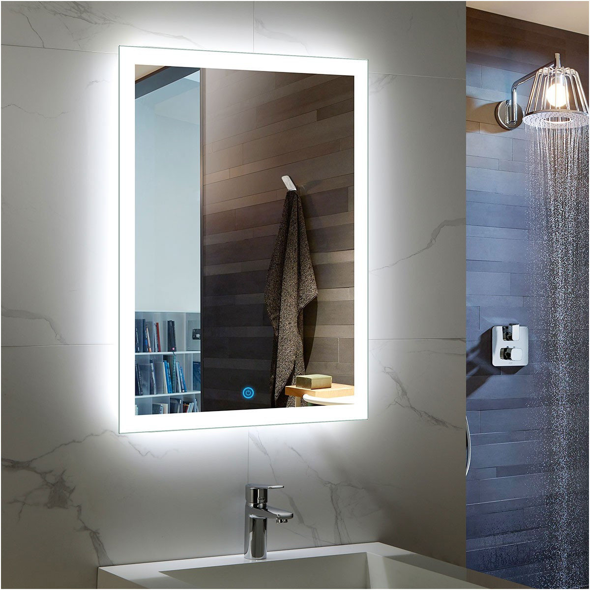 Beautiful Wide Bathroom Mirrors with Lights