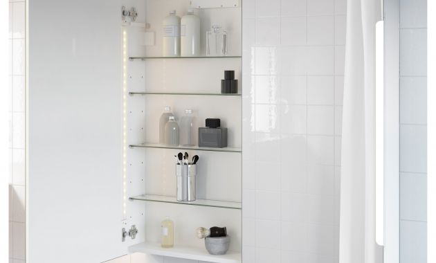 Zeus Illuminated Bathroom Mirror Cabinet Elegant Ikea Storjorm Mirror Cabinet W 2 Doors &amp; Light White