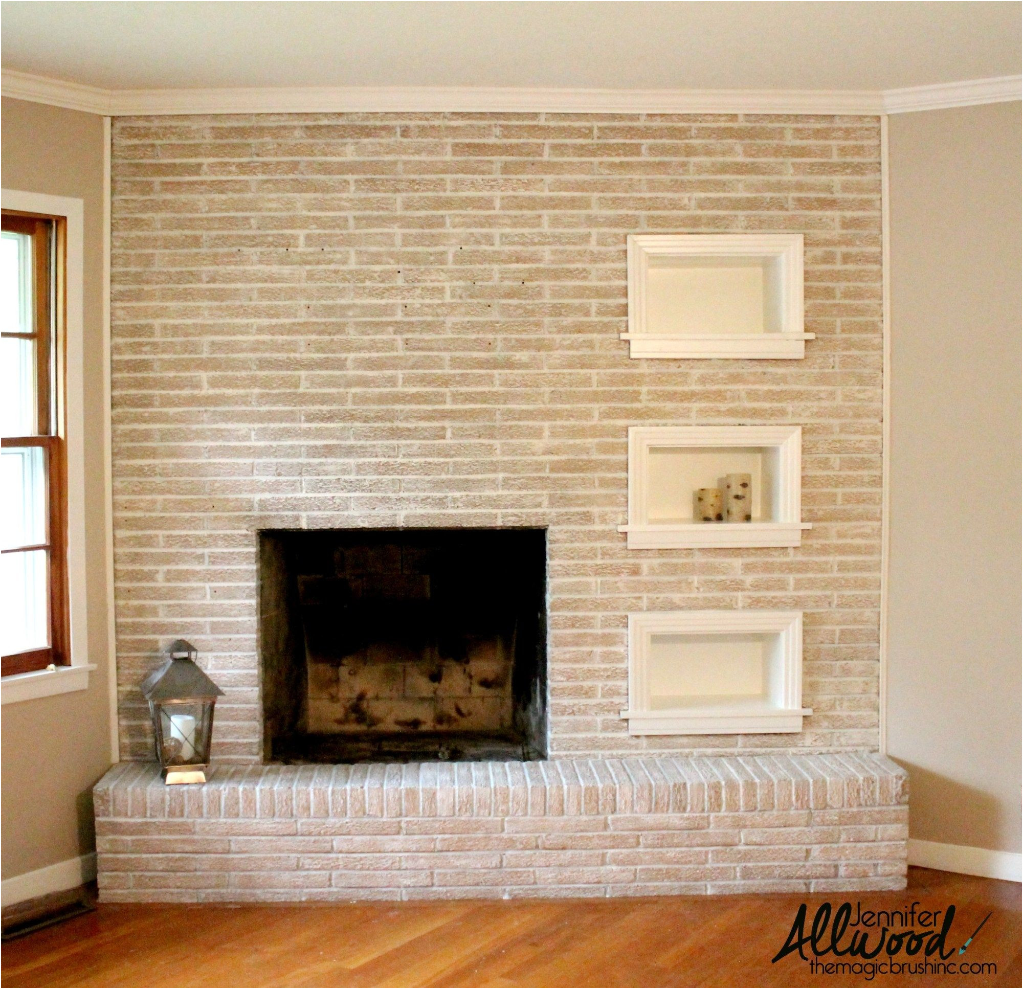 Lovely Fireplace Painting Ideas Brick