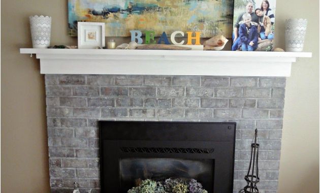 Fireplace Remodel Brick Elegant Puddles &amp; Tea White Wash Brick Fireplace Makeover