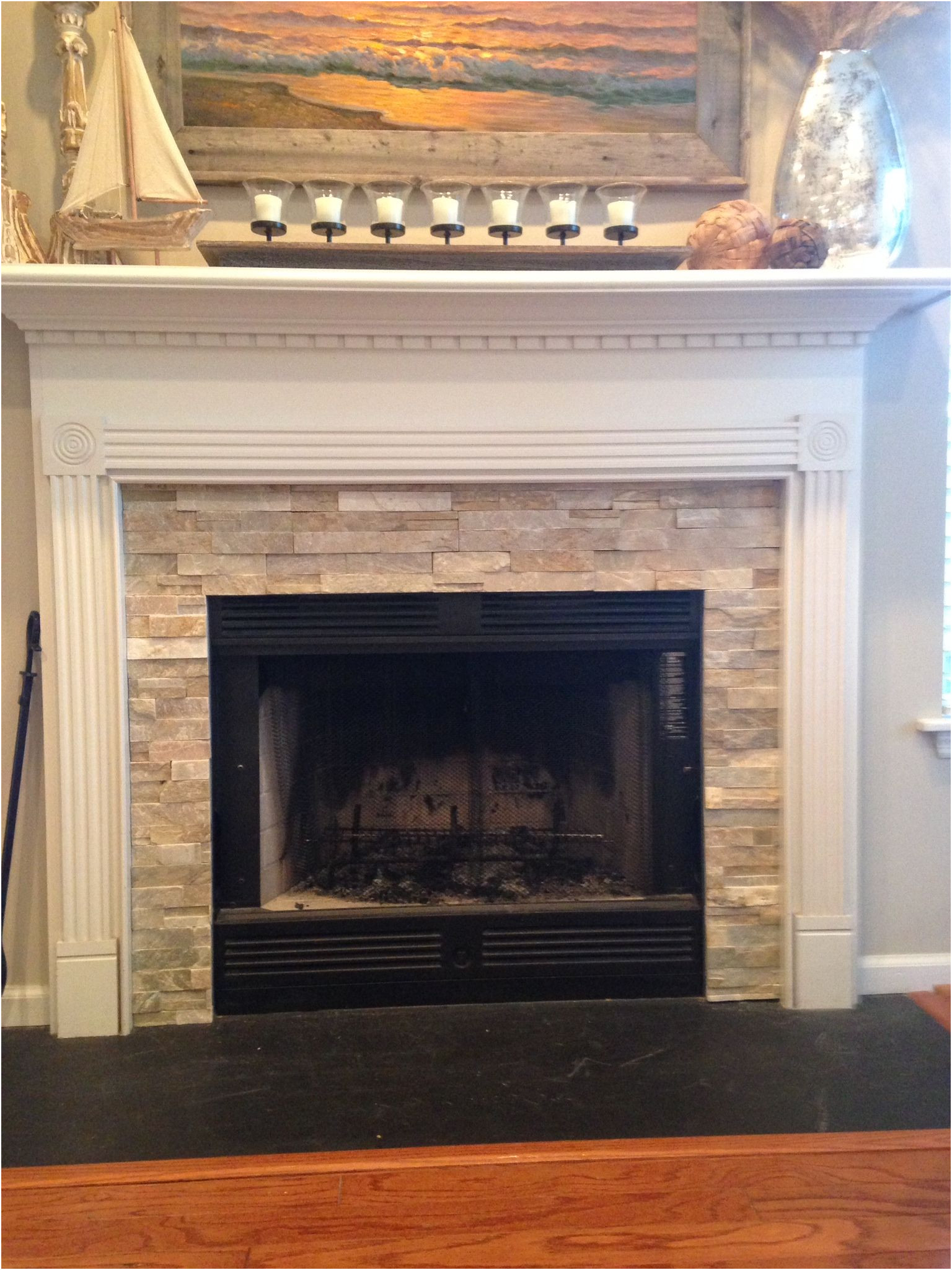 Fireplace Surround Ideas with Tile Lovely Fireplace Idea Mantel Wainscoting Design Craftsman