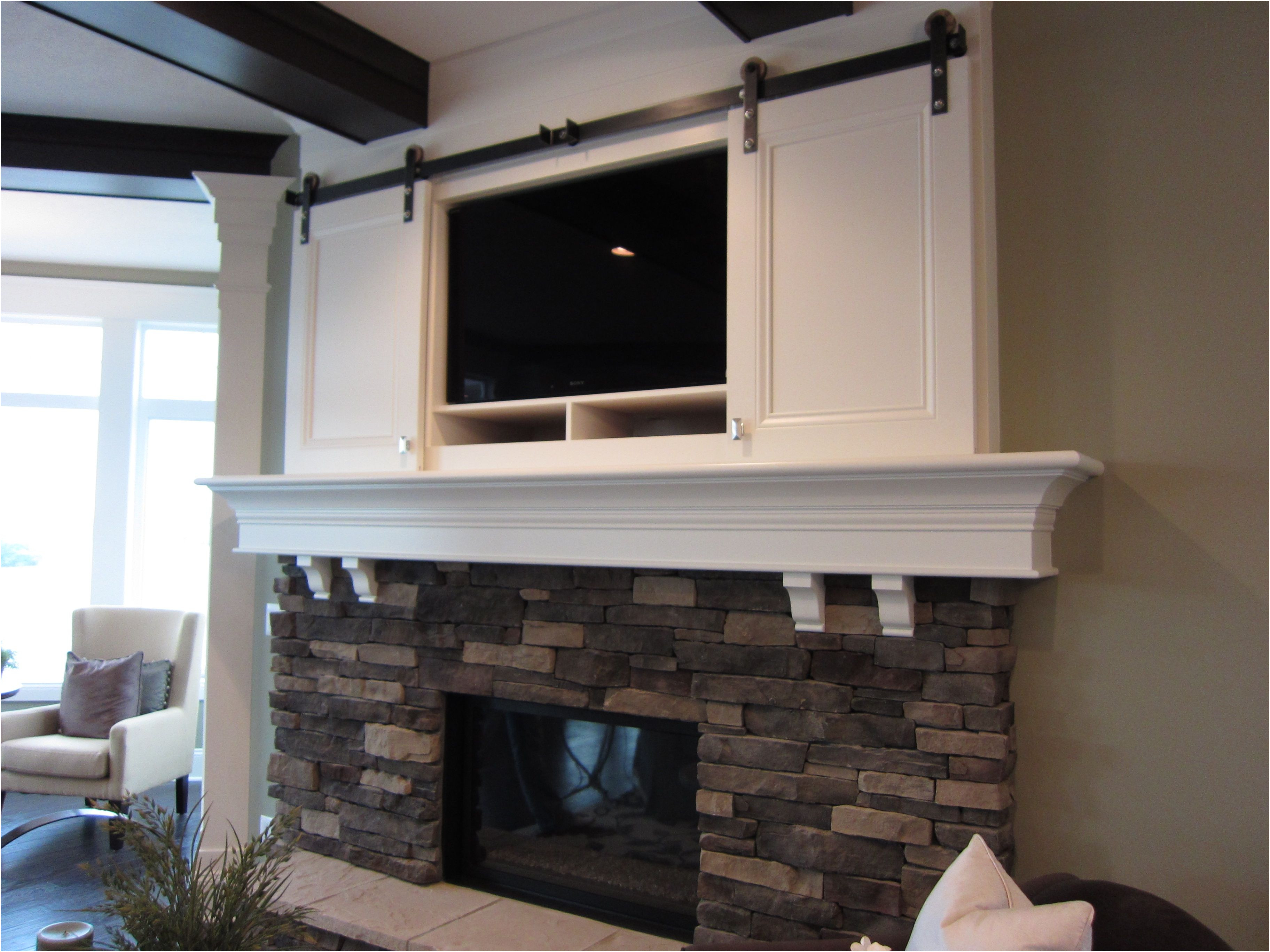 Luxury Gas Fireplace Ideas with Tv Above