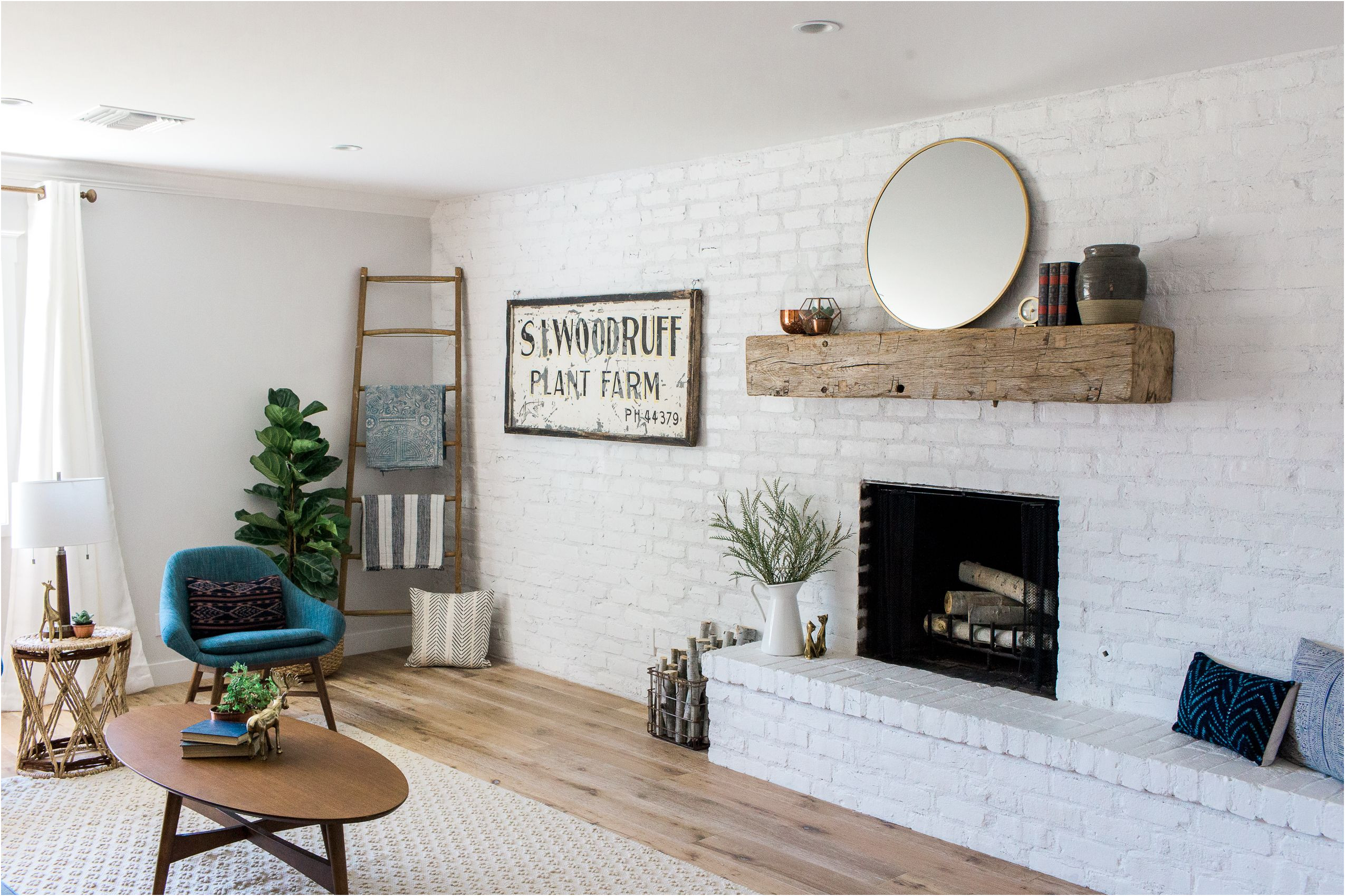 Lovely Painted Brick Fireplace Ideas