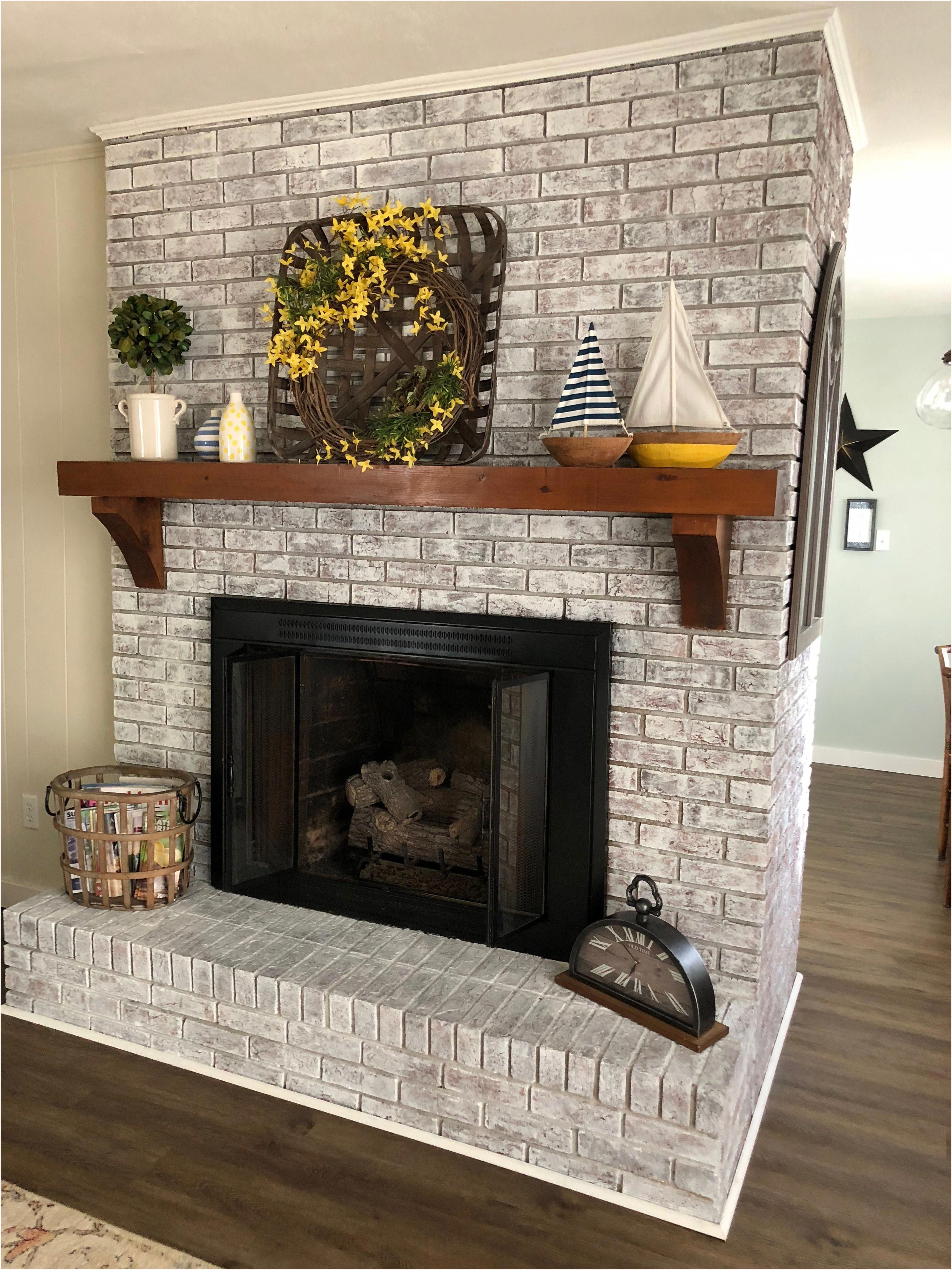 Red Brick Fireplace Makeover Ideas New Painted Brick Fireplace Sw Pure White Over Dark Red Brick