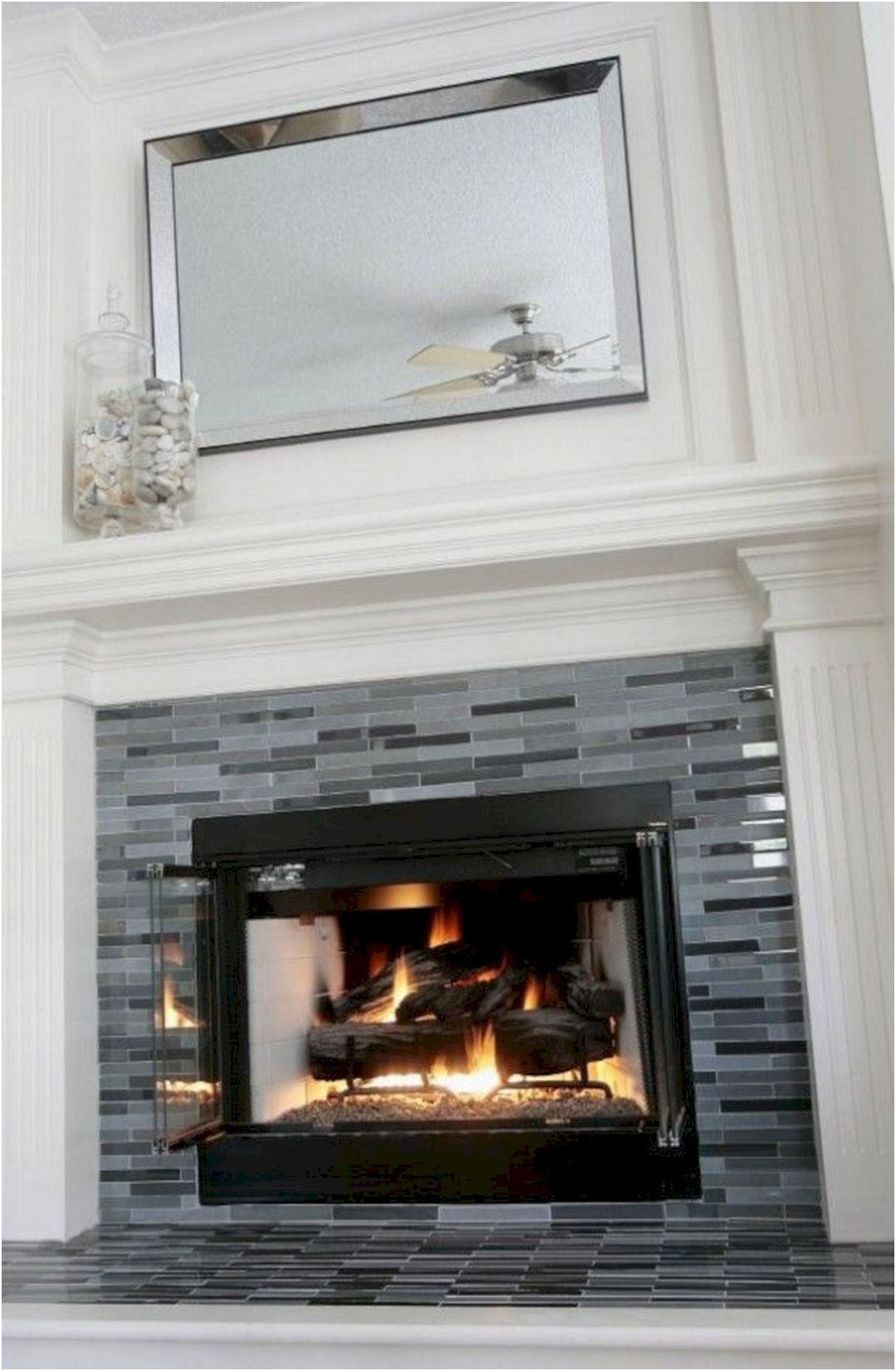 Elegant Tiled Fireplace Surround Ideas